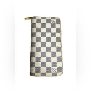 Authentic LOUIS VUITTON Damier Azur Zippy Zip Around Long Wallet 18795 Pre-Owned